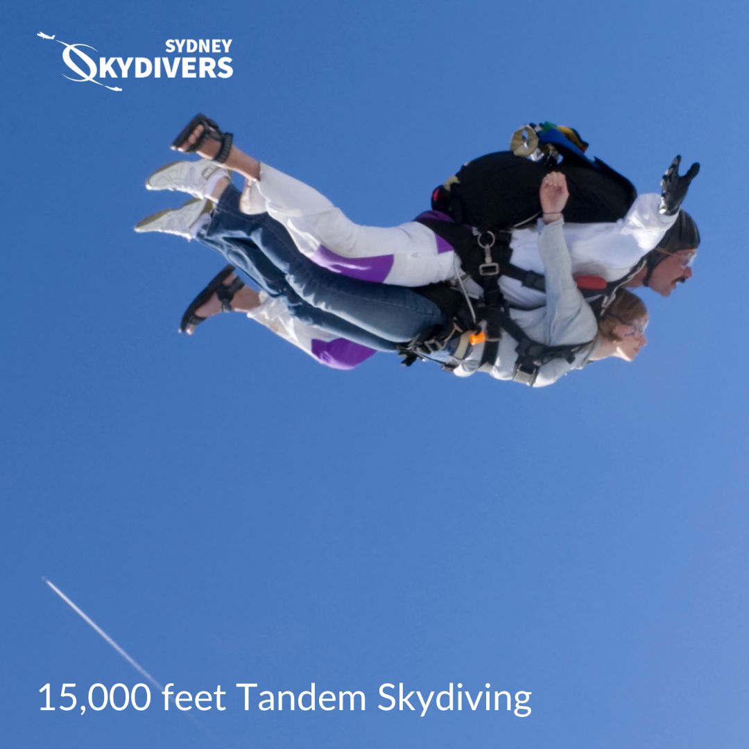 15,000 feet Tandem Skydiving by Sydney Skydivers in Sydney