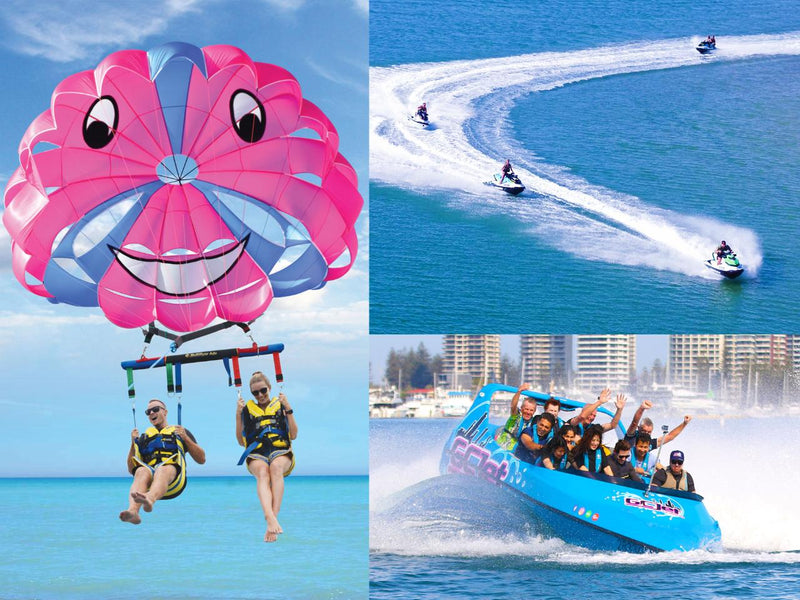 Jet Boat, Parasailing + 1.5Hr Jet Ski Safari