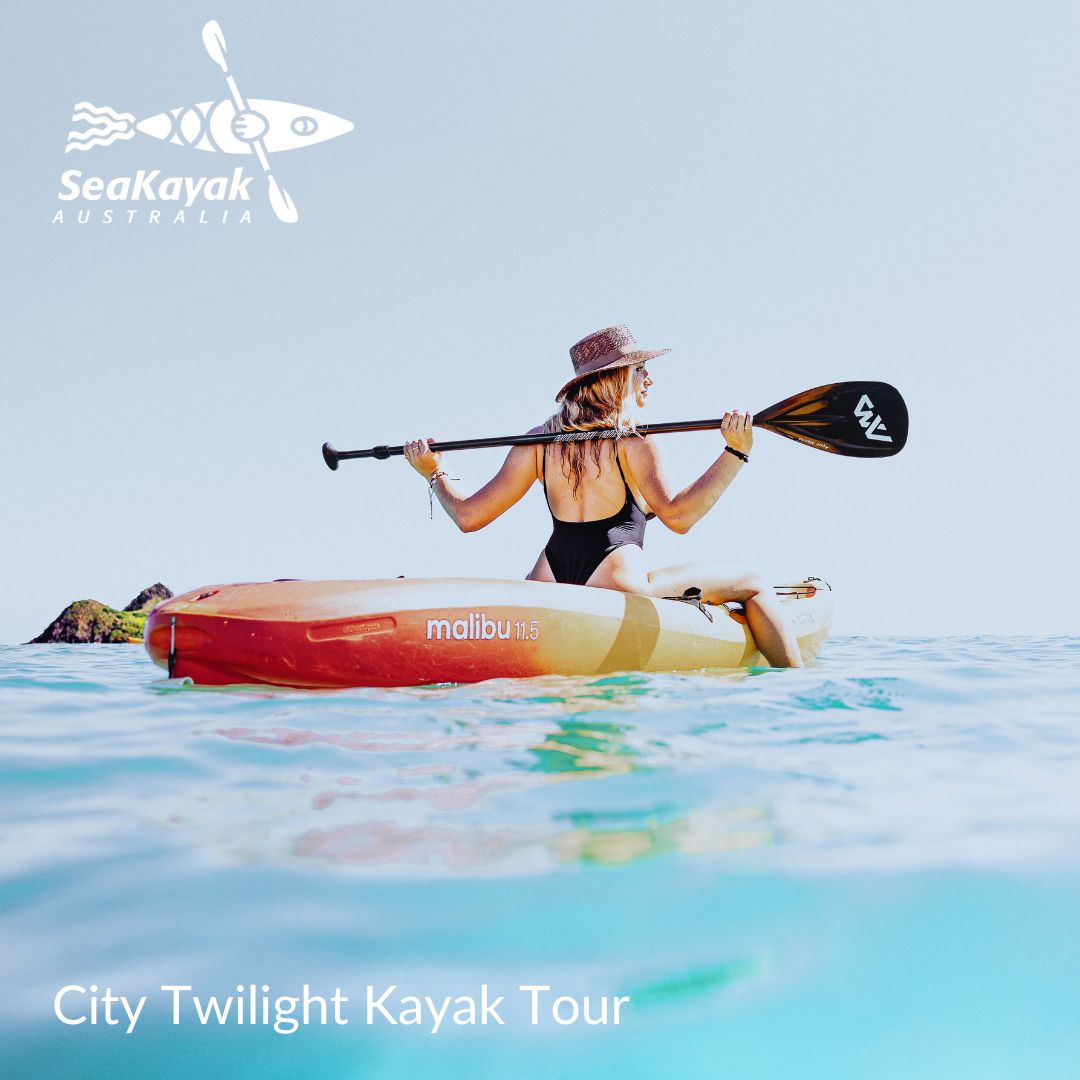 City Twilight Kayak Tour operated by Sea Kayak Australia on Melbourne's iconic Yarra River