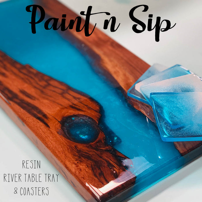 Create N Sip - Resin River Board