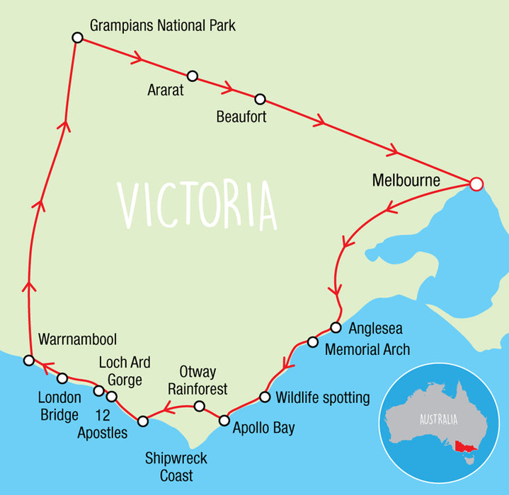 Wildlife Tours Australia: 3 Day Great Ocean Road And Grampians Tour
