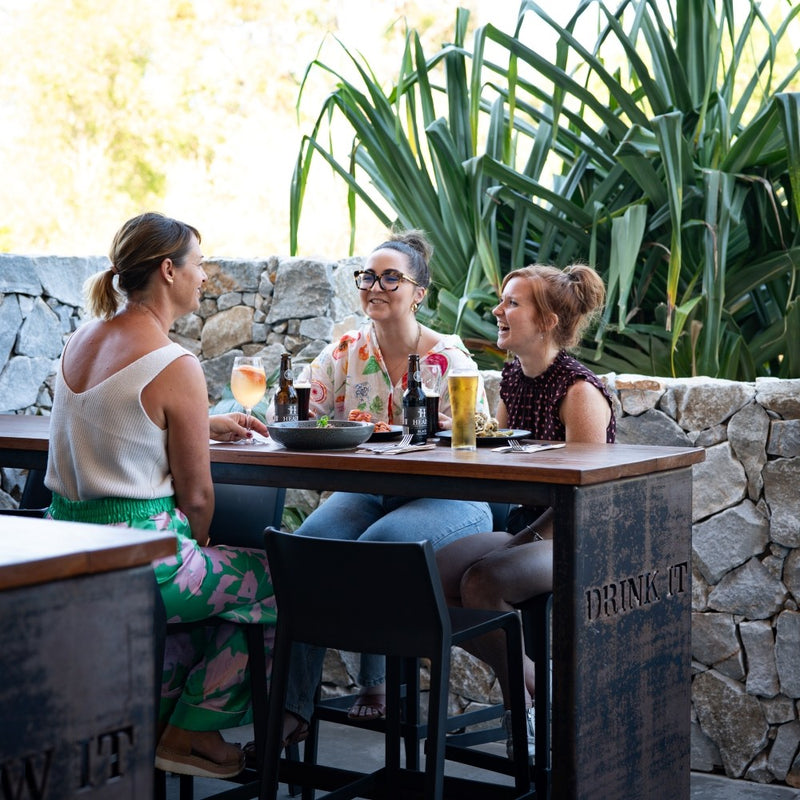 Two Tasting Paddles And A Small Plate At Heads Of Noosa Brewing Co