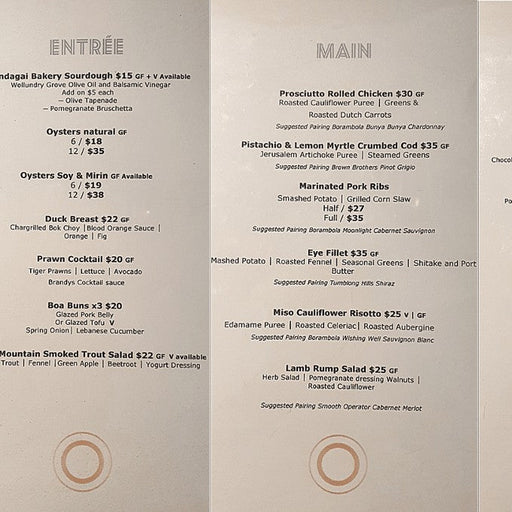 A Grand Regional Dining Signature At Brandy's Restaurant And Bar (Tumut) - We Wander