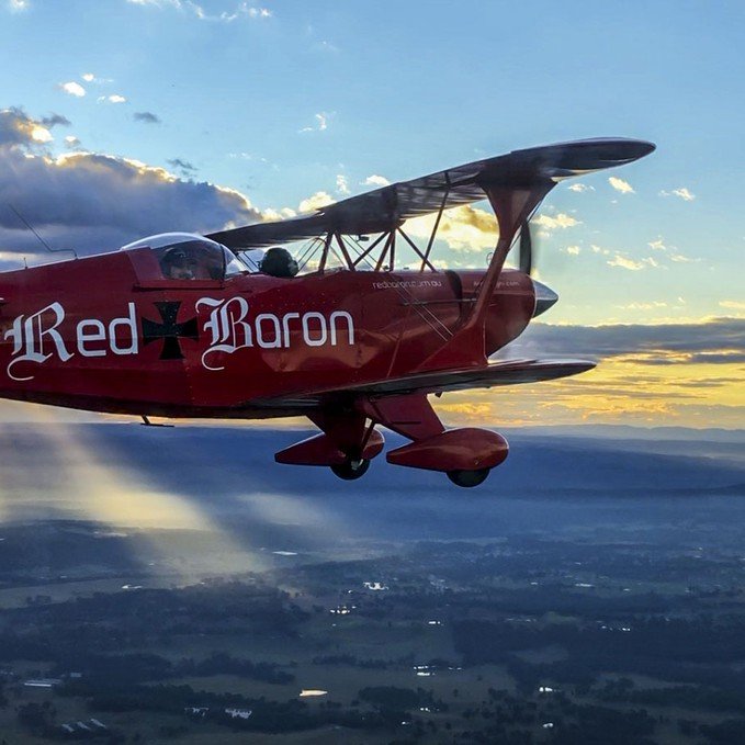 Intense 30-Minute Aerobatics Experience In The Red Baron Biplane